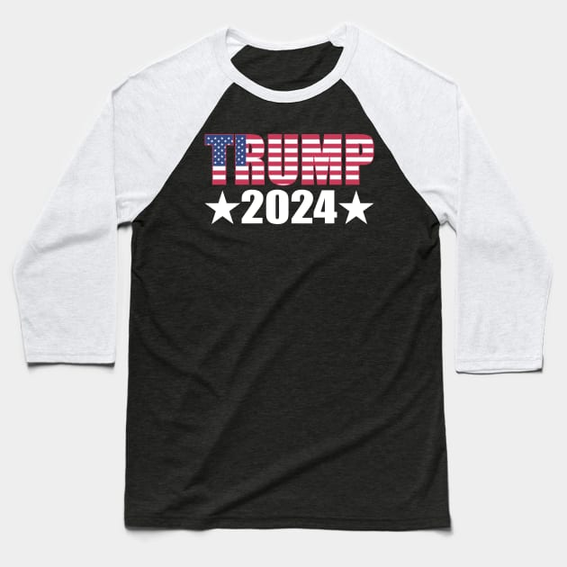 Trump 2024 Baseball T-Shirt by Nolinomeg